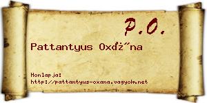 Pattantyus Oxána névjegykártya
